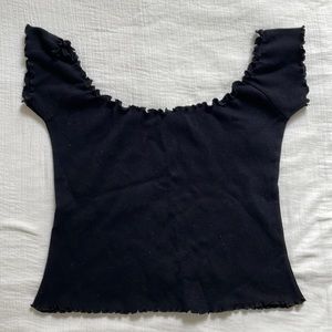 J.Galt Cropped Black Tank